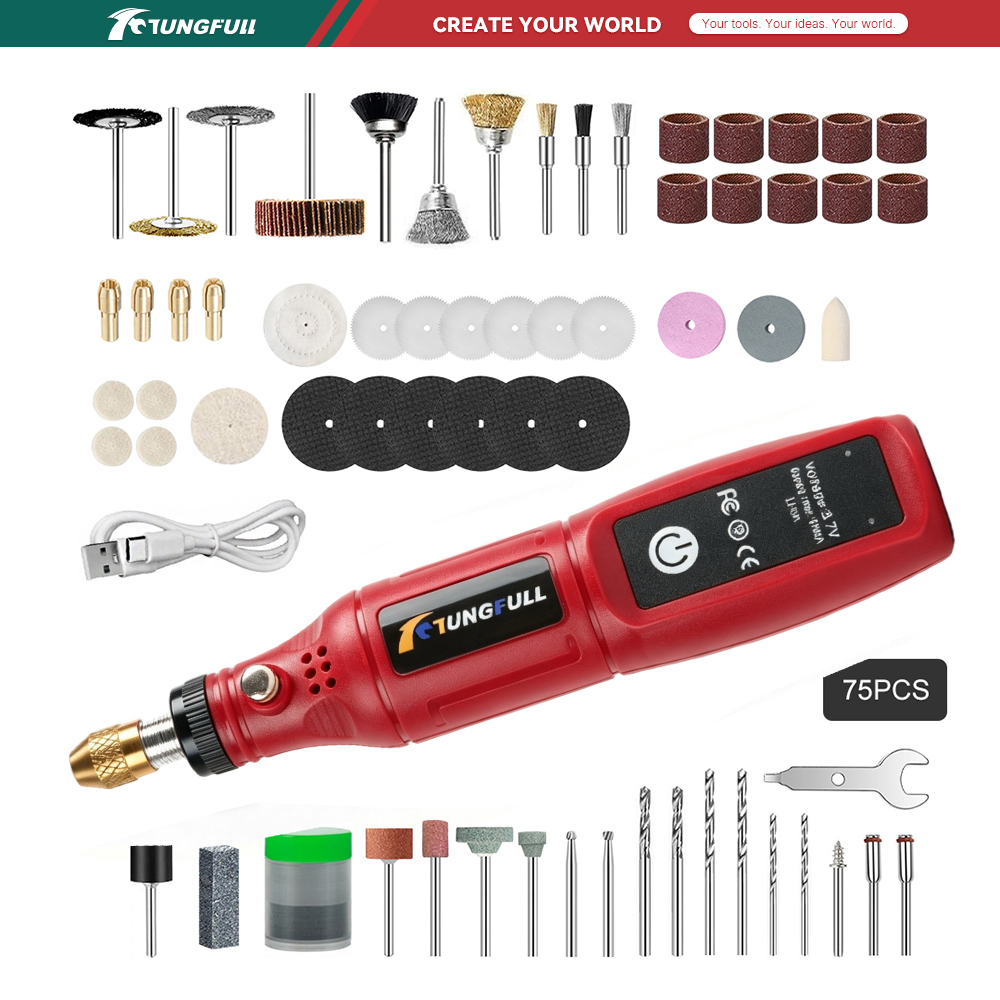 Jewelry Making Workshops - Беспроводной роторный инструмент TUNGFULL 3.7V с