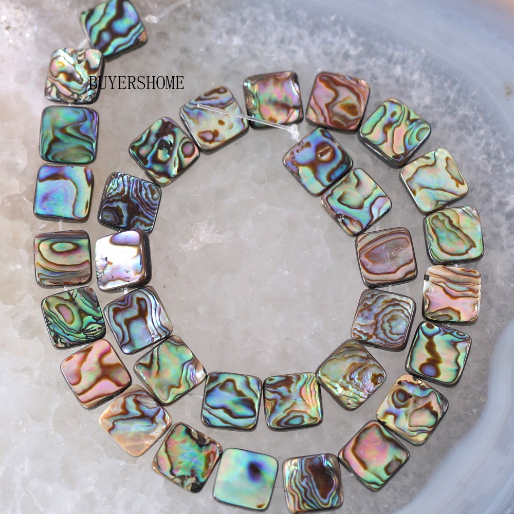 Jewelry Making New Zealand - Синий 12 мм натуральный Новозеландский Абалон