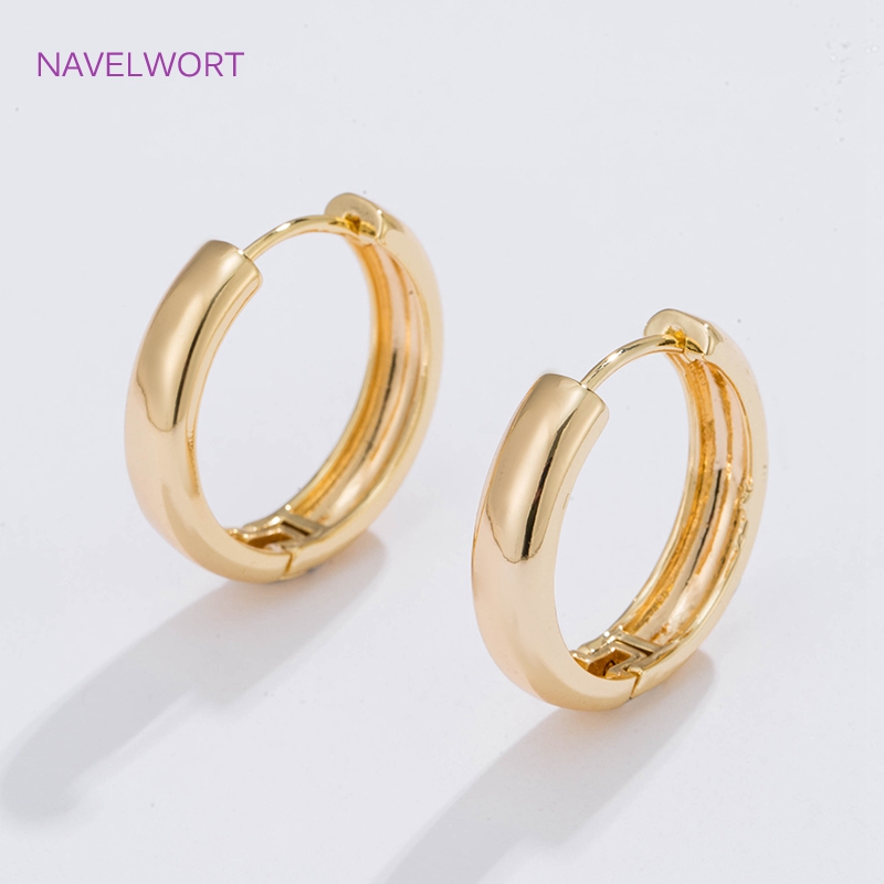 Jewelry Making Gold - Серьги кольцами 6 размеров, позолоченные круглые