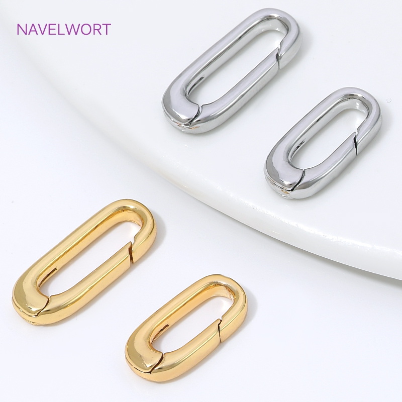 Jewelry Making Articles - Застежки-карабины​,1/2/4 шт. позолоченные 18-каратным золотом овальные