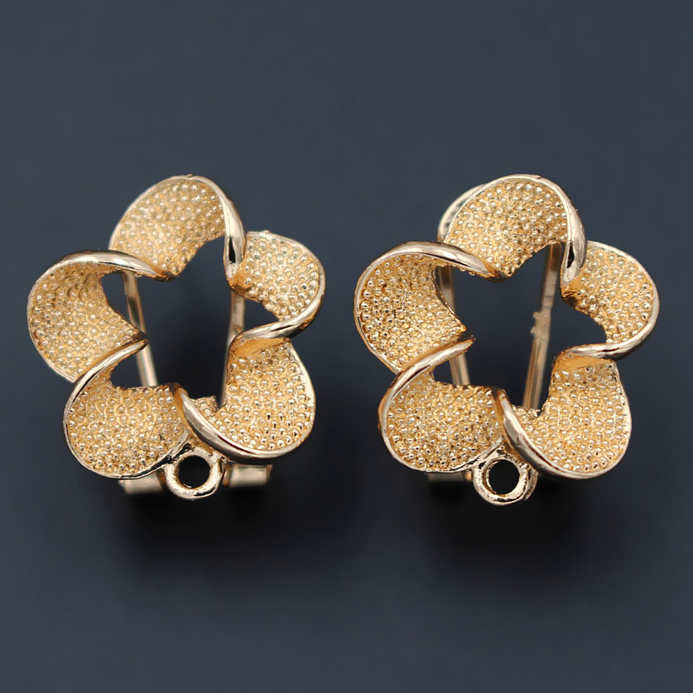 Jewelry Making Dubai - 10 пар филигранных серег-цветов с петлей