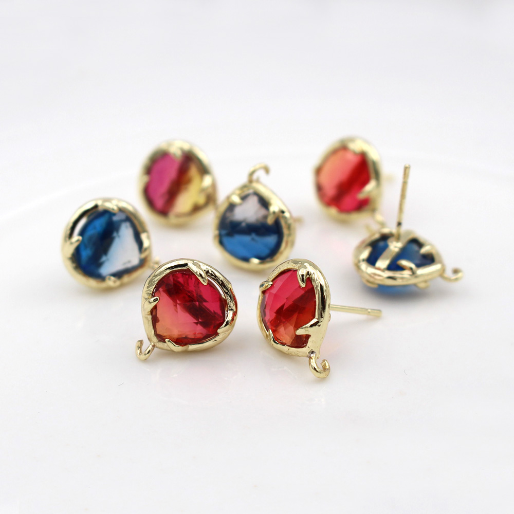 Jewelry Making Dubai - 10 пар сердцевидных синих и красных